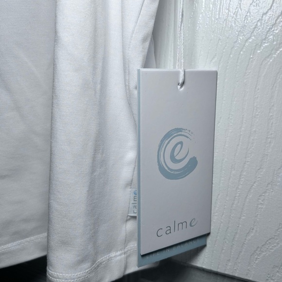 NWT JOHNNY WAS Calme Effect Racerback Tank- White/ Size X-Small - Picture 7 of 8